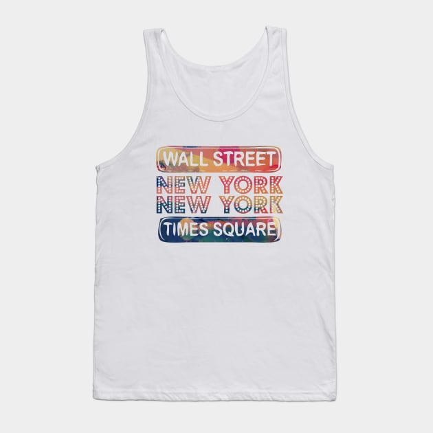 New York City Wall street times square New York New york Travel holidays Tank Top by BoogieCreates